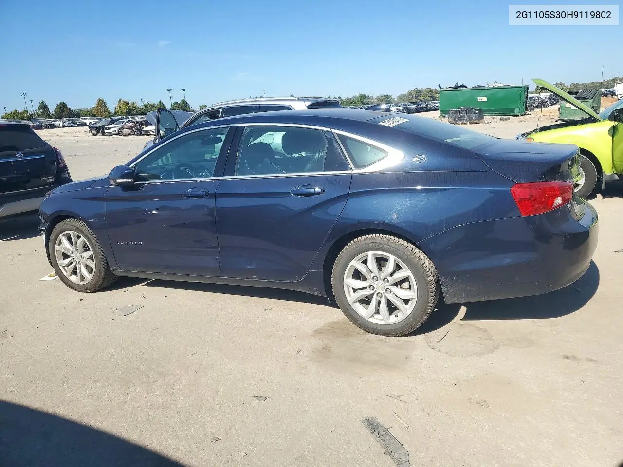 2017 CHEVROLET IMPALA VIN 2G1105S30H9119802 — фото 2