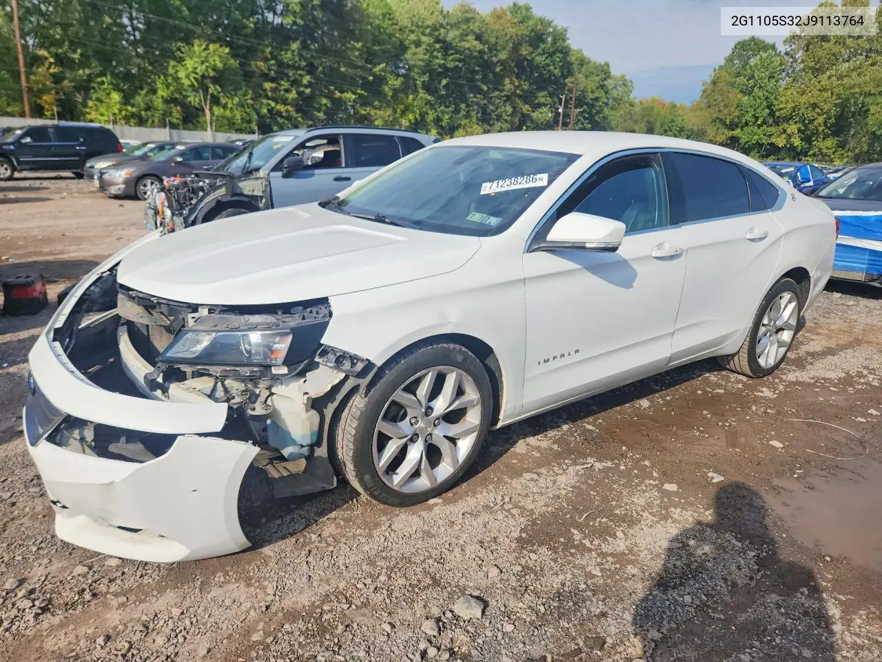CHEVROLET IMPALA 2018, VIN 2G1105S32J9113764