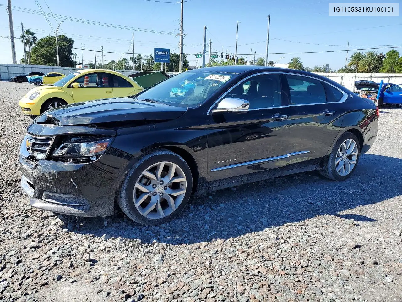 CHEVROLET IMPALA 2019, VIN 1G1105S31KU106101