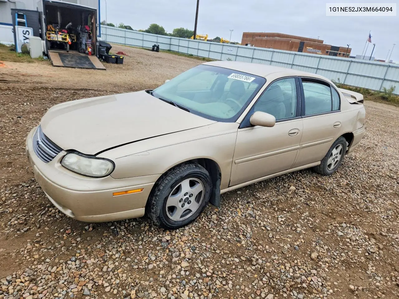 CHEVROLET MALIBU 2003, VIN 1G1NE52JX3M664094