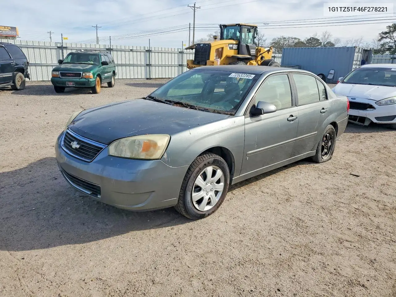 CHEVROLET MALIBU 2008, VIN 1G1ZT51F46F278221
