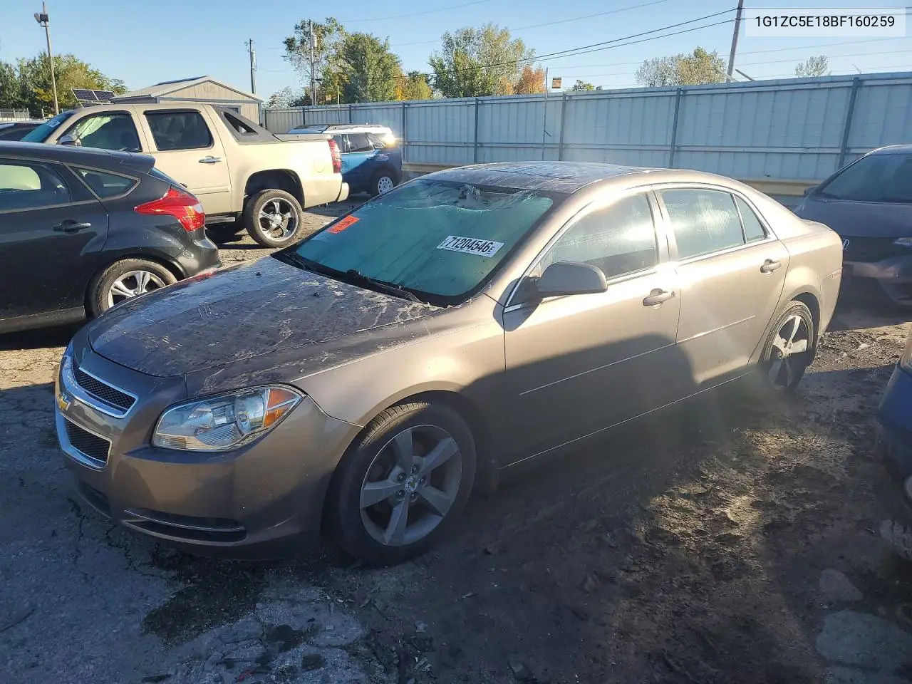 CHEVROLET MALIBU 2011, VIN 1G1ZC5E18BF160259