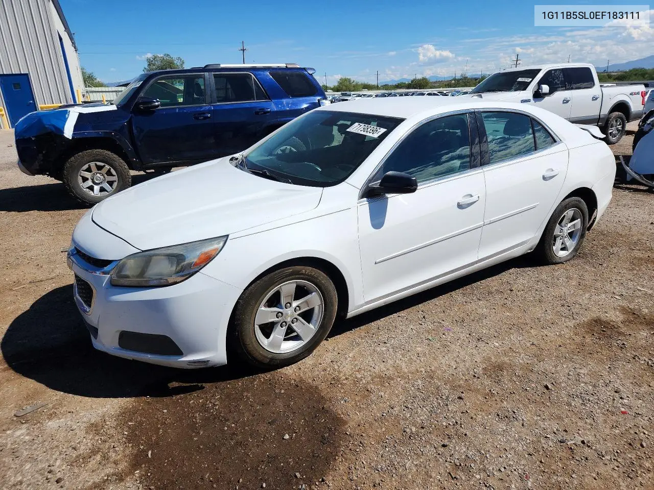 CHEVROLET MALIBU 2014, VIN 1G11B5SL0EF183111