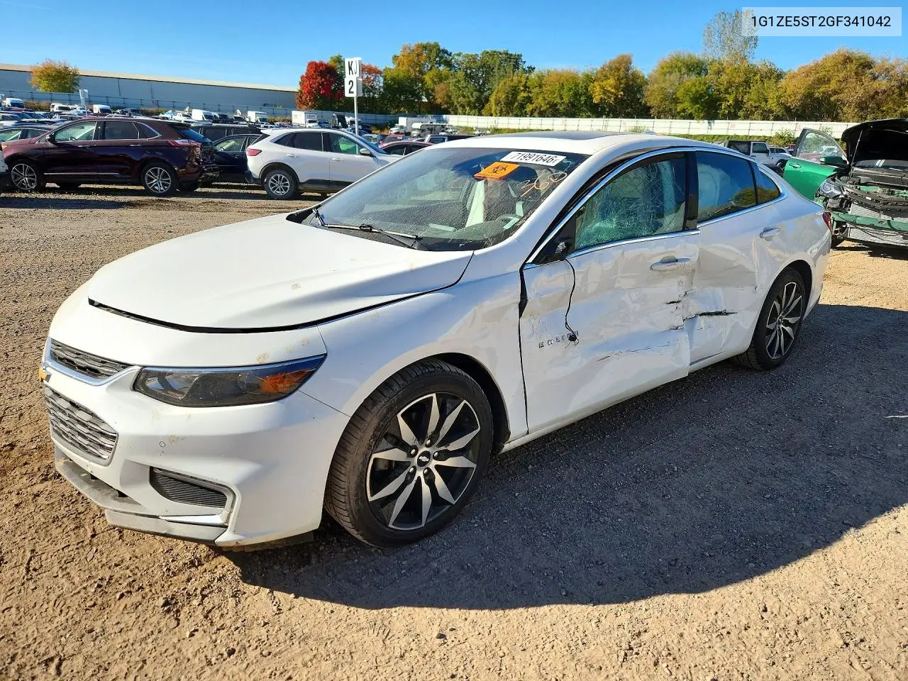 CHEVROLET MALIBU 2016, VIN 1G1ZE5ST2GF341042