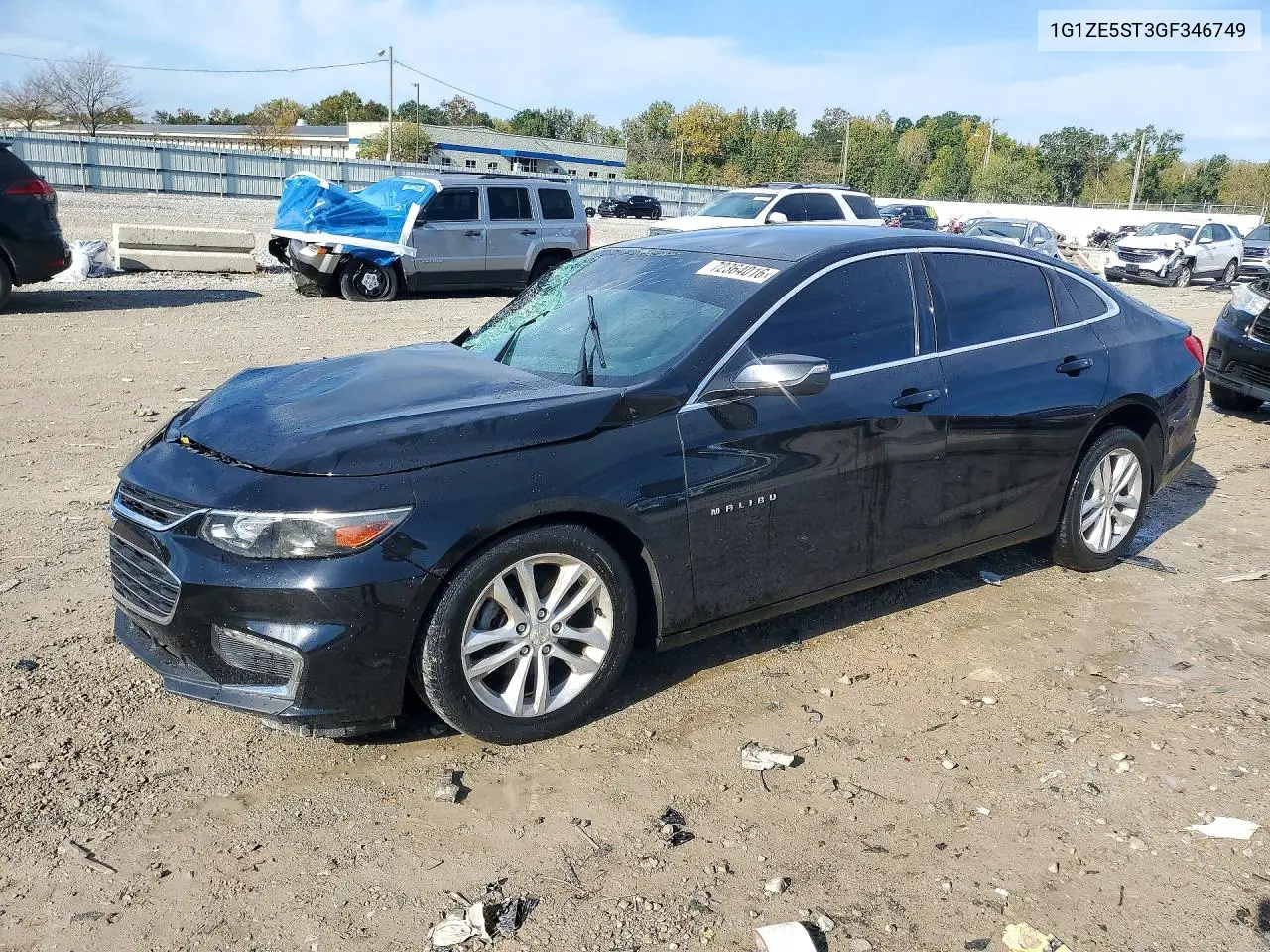 CHEVROLET MALIBU 2016, VIN 1G1ZE5ST3GF346749