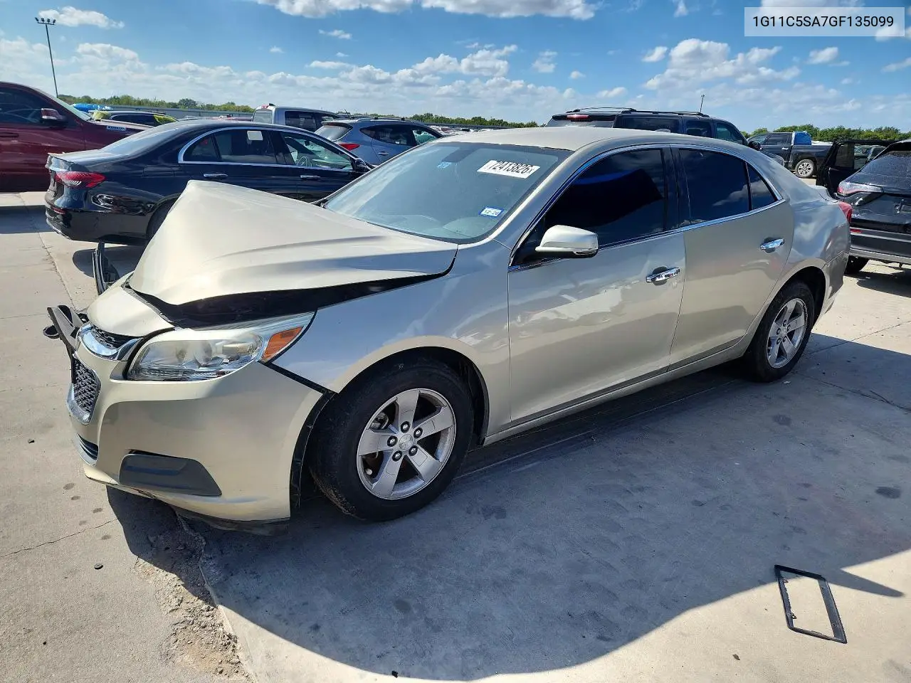 CHEVROLET MALIBU 2016, VIN 1G11C5SA7GF135099