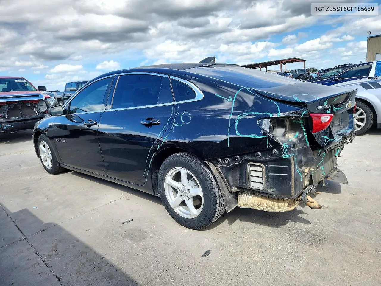2016 CHEVROLET MALIBU VIN 1G1ZB5ST6GF185659 — фото 2
