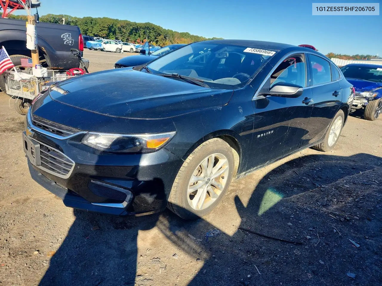 CHEVROLET MALIBU 2017, VIN 1G1ZE5ST5HF206705