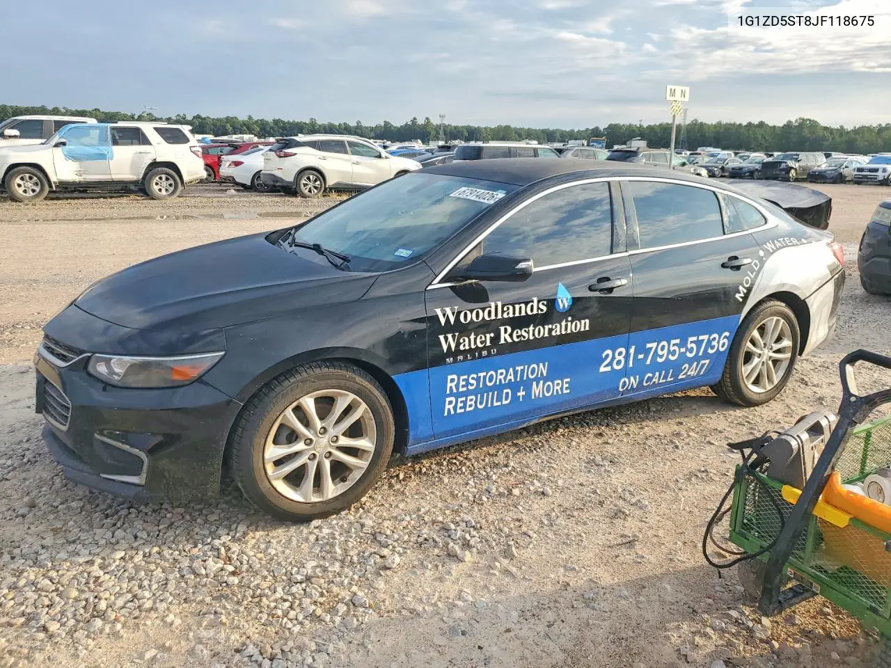 CHEVROLET MALIBU 2018, VIN 1G1ZD5ST8JF118675