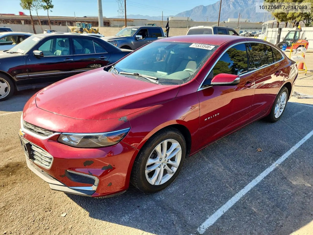 CHEVROLET MALIBU 2018, VIN 1G1ZD5ST7JF147083