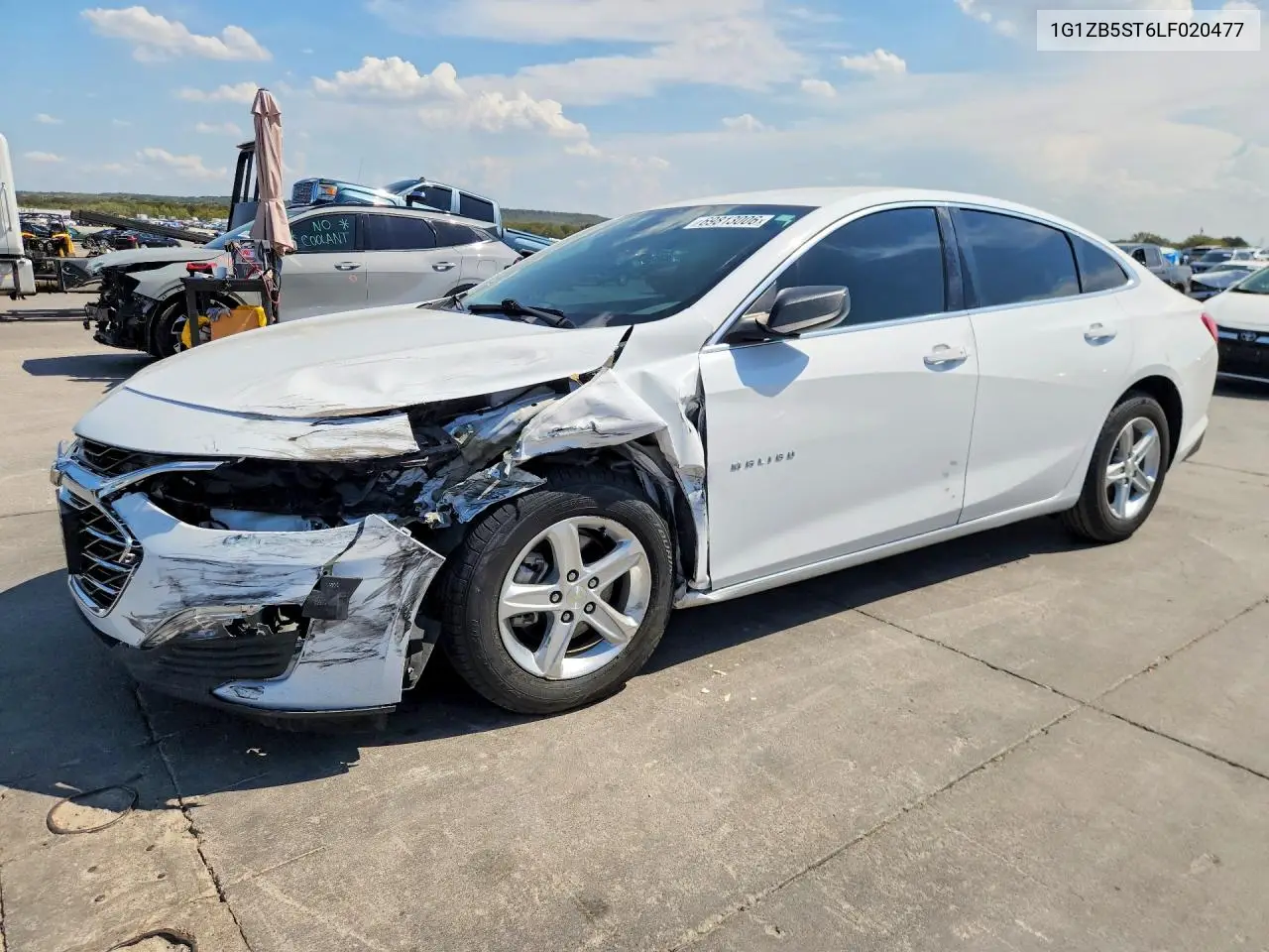 CHEVROLET MALIBU 2020, VIN 1G1ZB5ST6LF020477