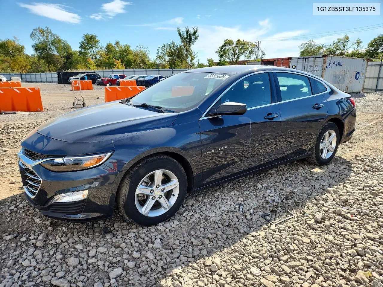 CHEVROLET MALIBU 2020, VIN 1G1ZB5ST3LF135375
