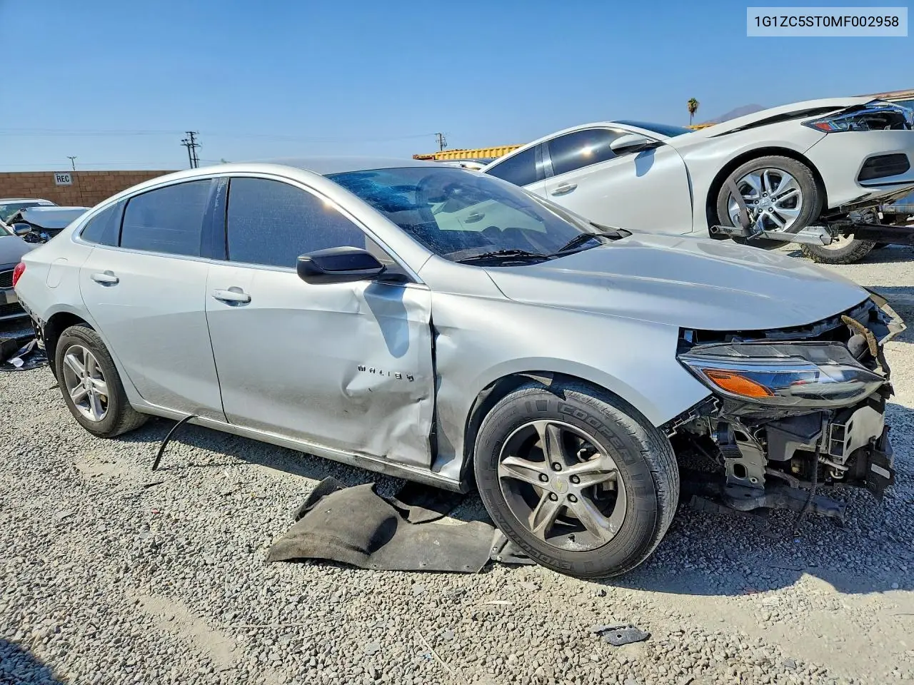 2021 CHEVROLET MALIBU VIN 1G1ZC5ST0MF002958 — фото 4