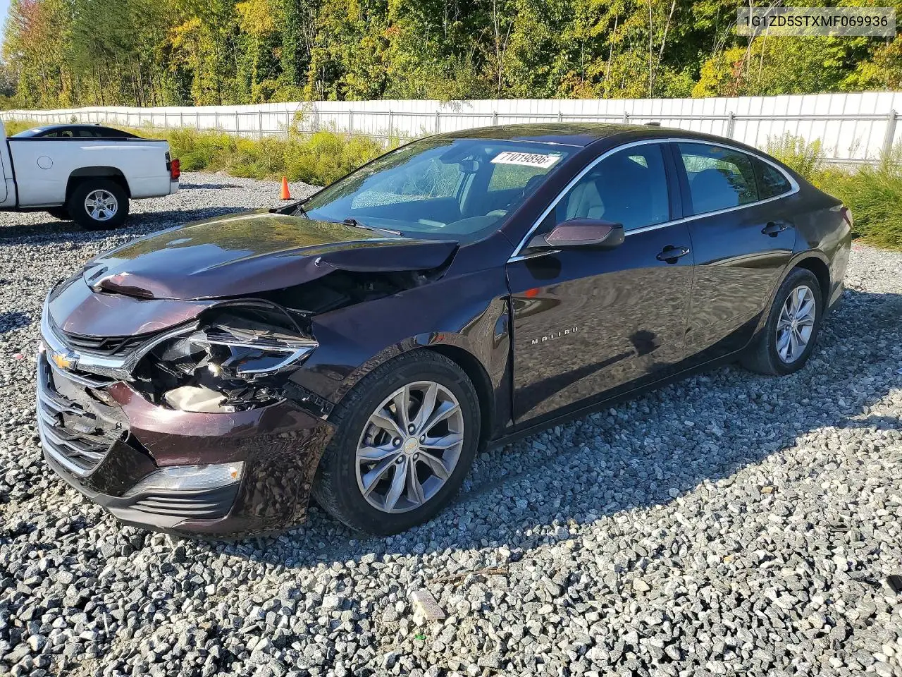 CHEVROLET MALIBU 2021, VIN 1G1ZD5STXMF069936