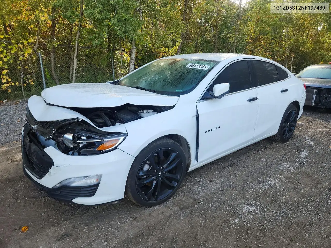 CHEVROLET MALIBU 2022, VIN 1G1ZD5ST2NF197489