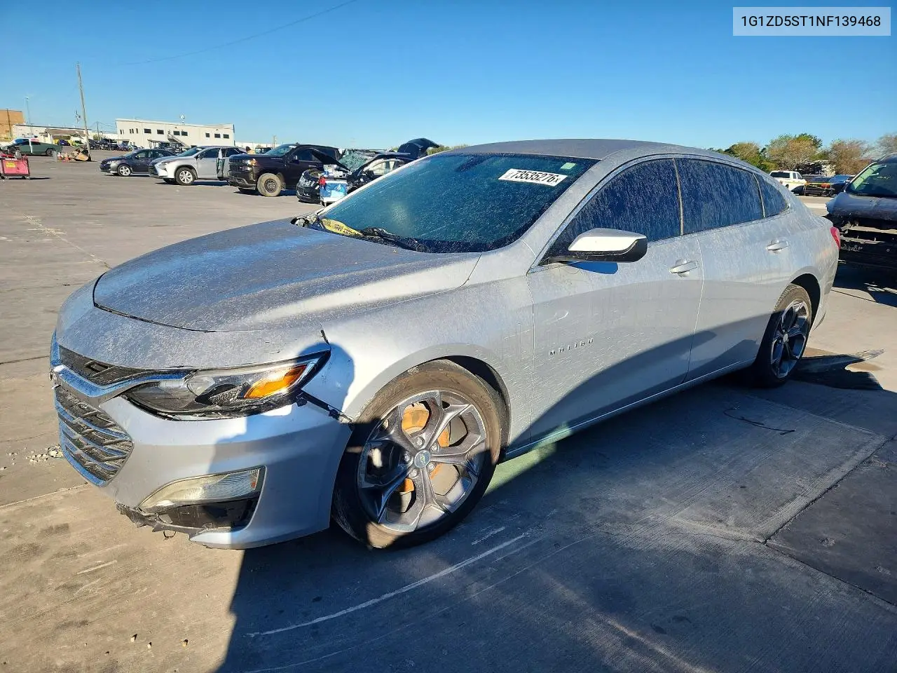 CHEVROLET MALIBU 2022, VIN 1G1ZD5ST1NF139468