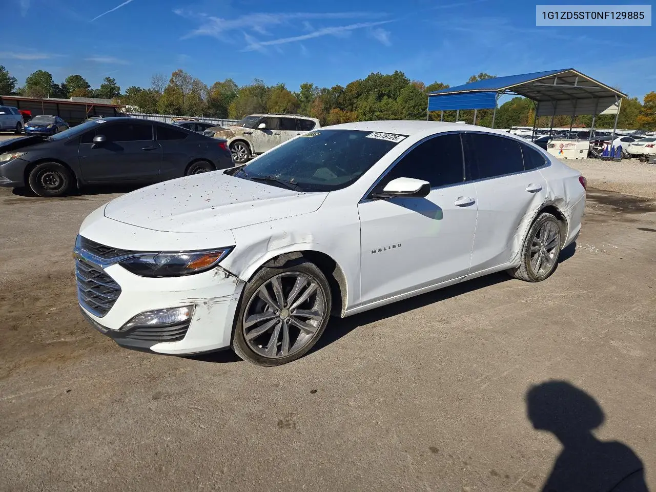 CHEVROLET MALIBU 2022, VIN 1G1ZD5ST0NF129885