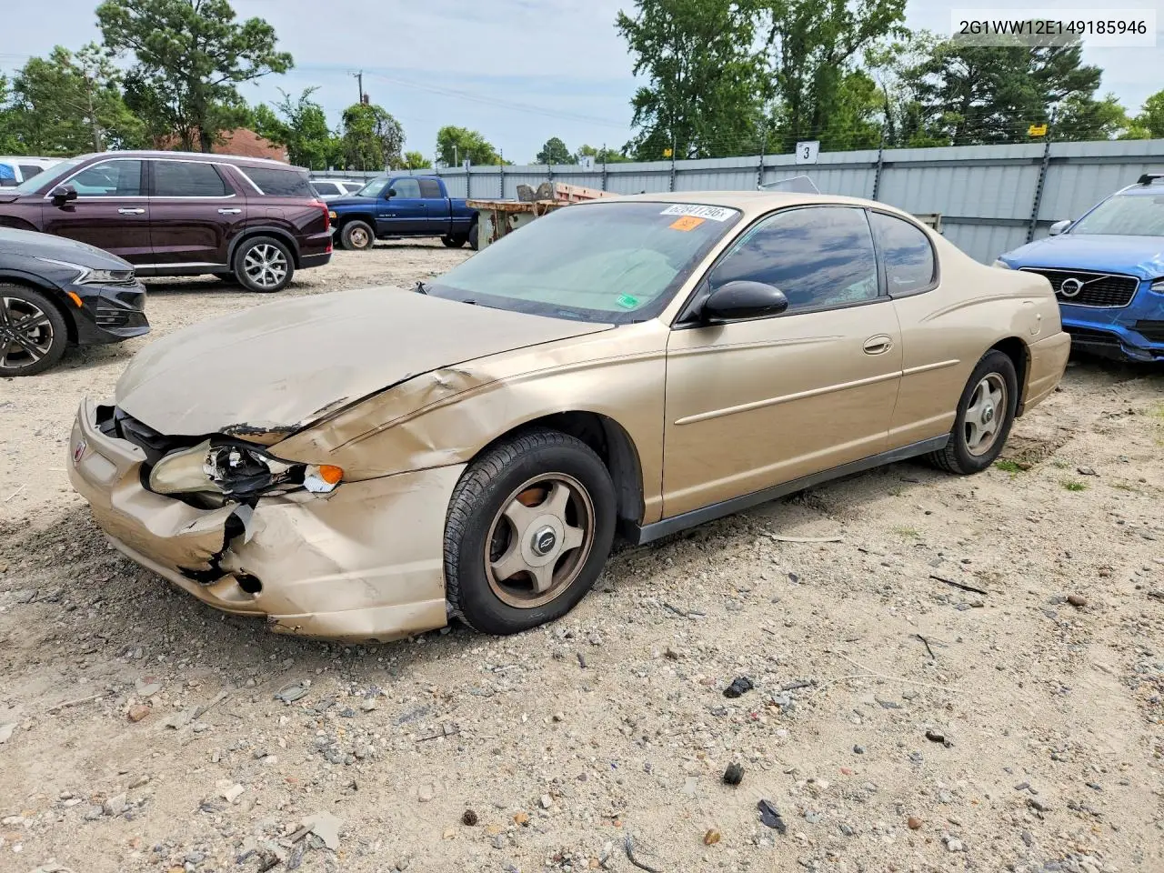 CHEVROLET MONTE CARLO 2004, VIN 2G1WW12E149185946