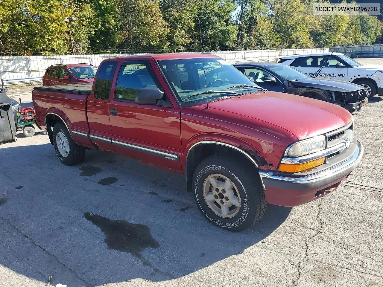 2000 CHEVROLET S-10 PICKUP VIN 1GCDT19WXY8296728 — фото 4
