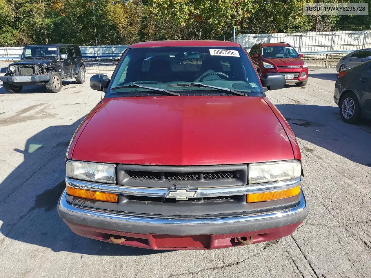 2000 CHEVROLET S-10 PICKUP VIN 1GCDT19WXY8296728 — фото 5