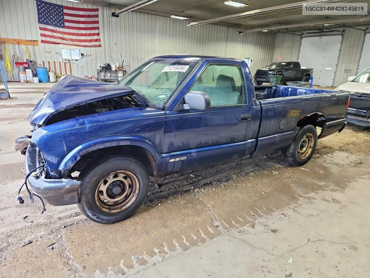 CHEVROLET S-10 PICKUP 2002, VIN 1GCCS14W428245819