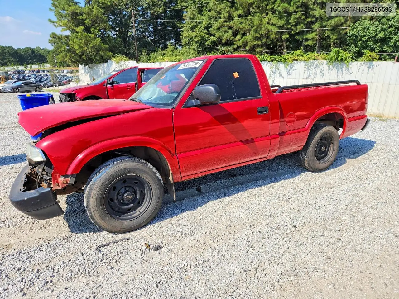 CHEVROLET S-10 PICKUP 2003, VIN 1GCCS14H738286593