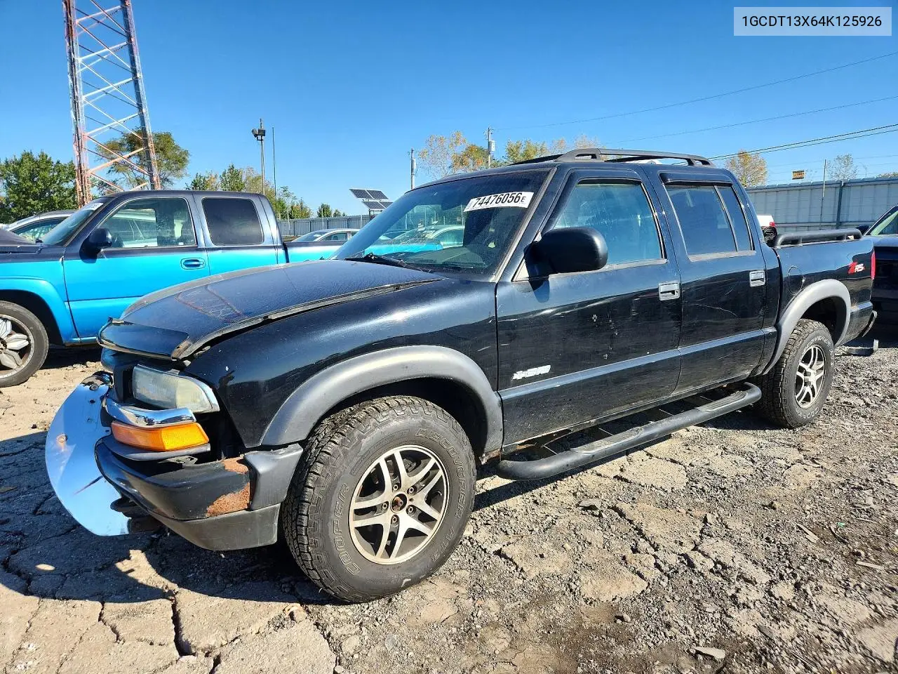 CHEVROLET S-10 PICKUP 2004, VIN 1GCDT13X64K125926