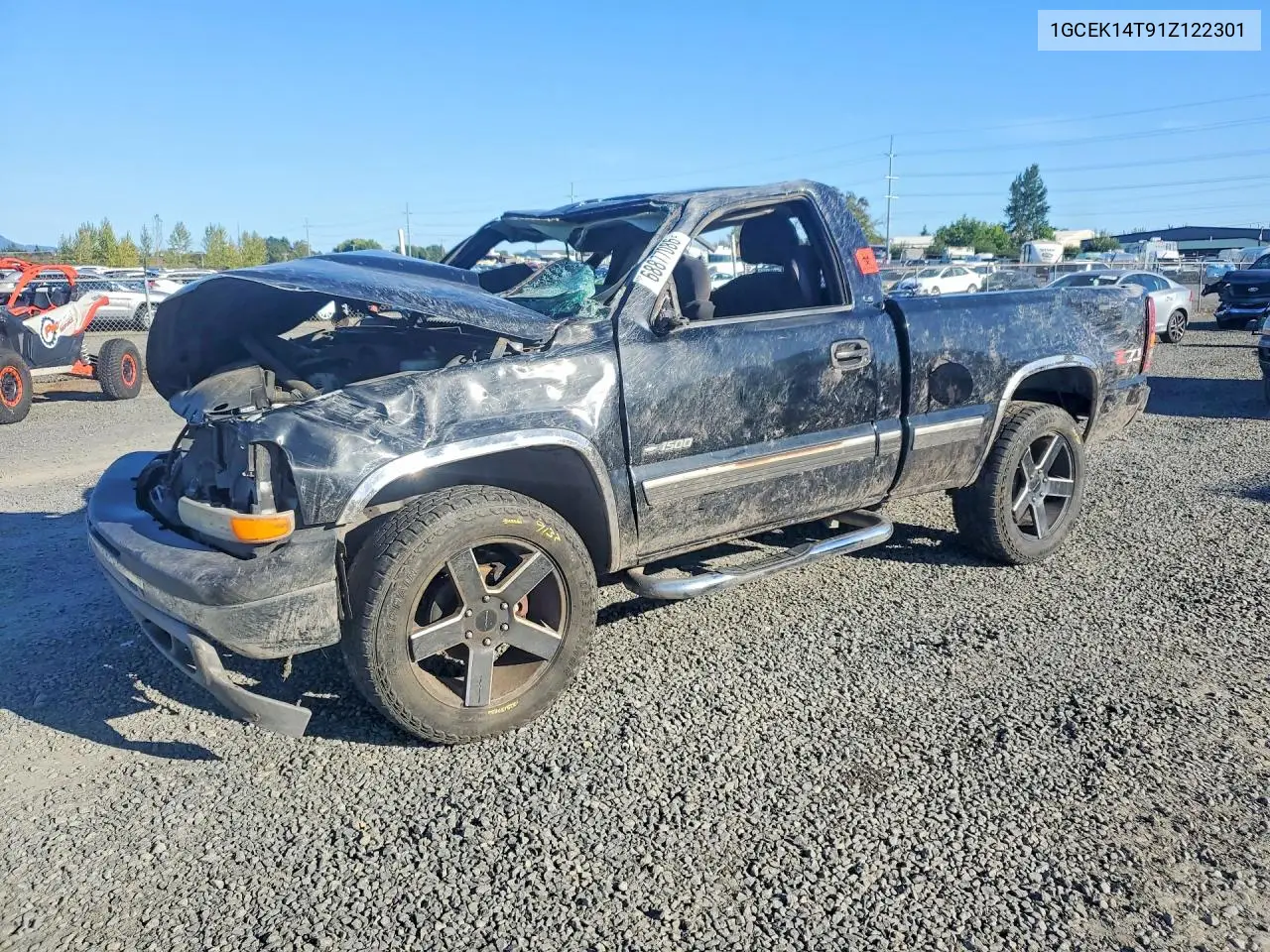 CHEVROLET SILVERADO 2001, VIN 1GCEK14T91Z122301