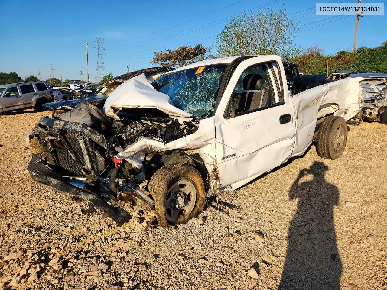 CHEVROLET SILVERADO 2001, VIN 1GCEC14W11Z134031