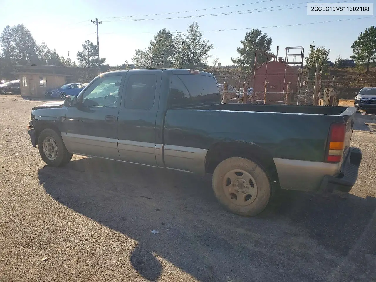 2001 CHEVROLET SILVERADO VIN 2GCEC19V811302188 — фото 2
