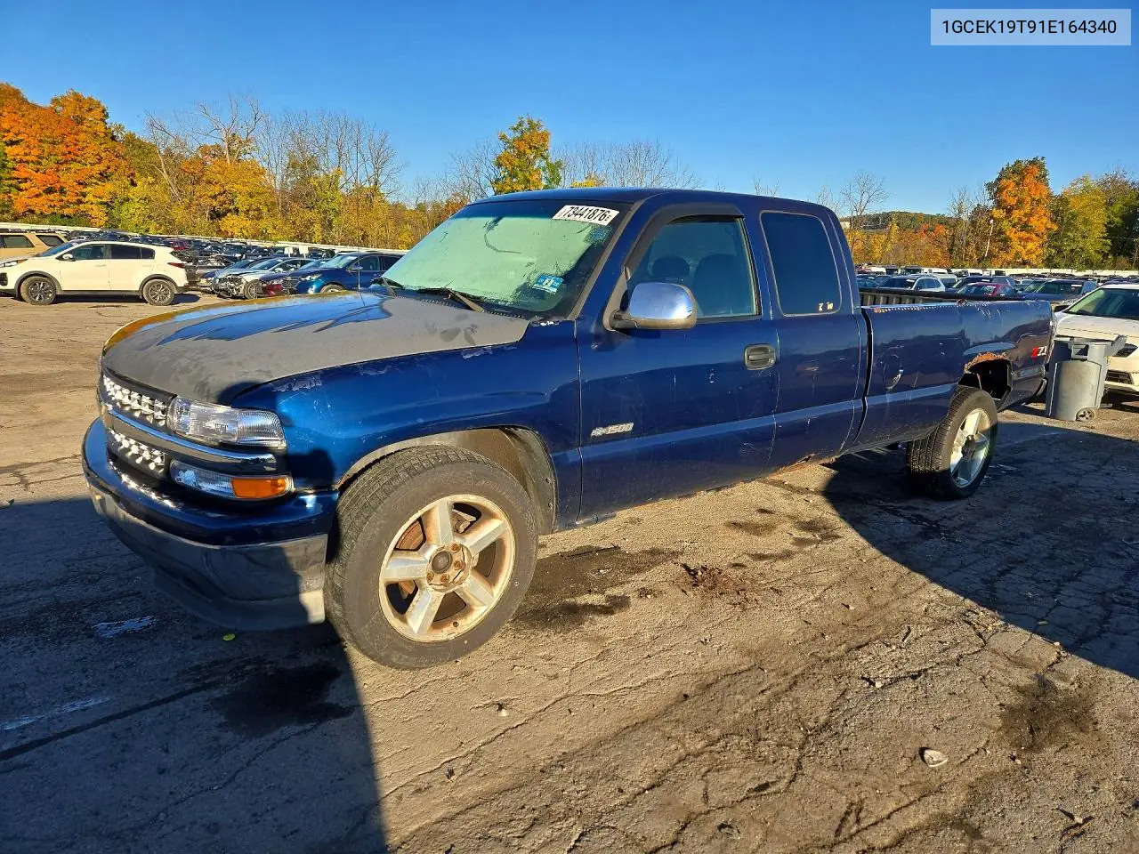 CHEVROLET SILVERADO 2001, VIN 1GCEK19T91E164340