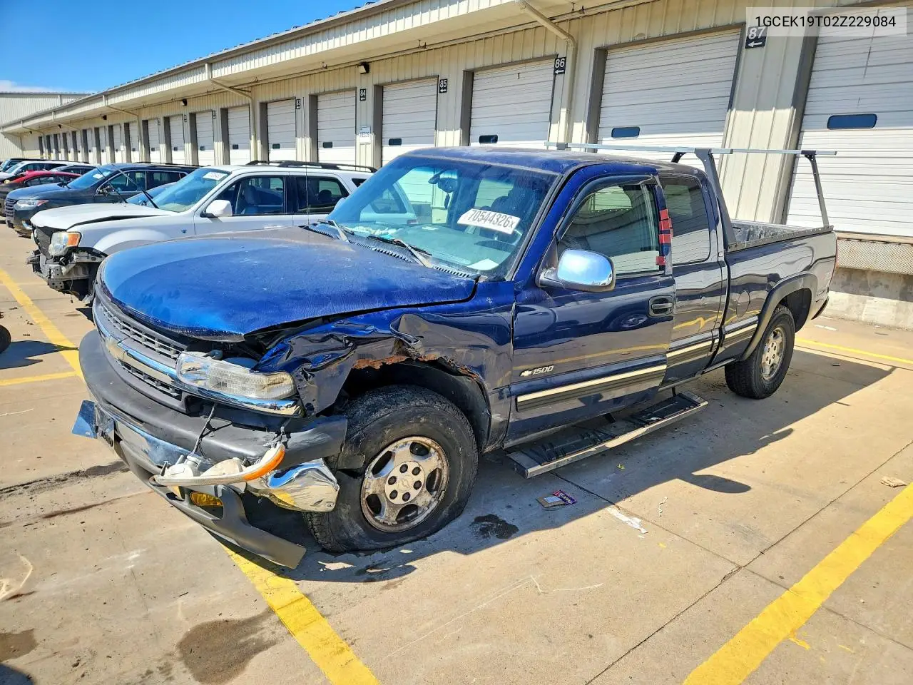 CHEVROLET SILVERADO 2002, VIN 1GCEK19T02Z229084