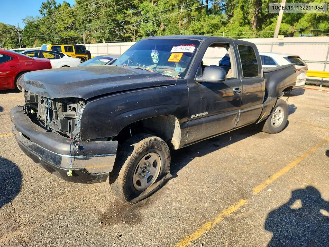 CHEVROLET SILVERADO 2003, VIN 1GCEK19T13Z211954