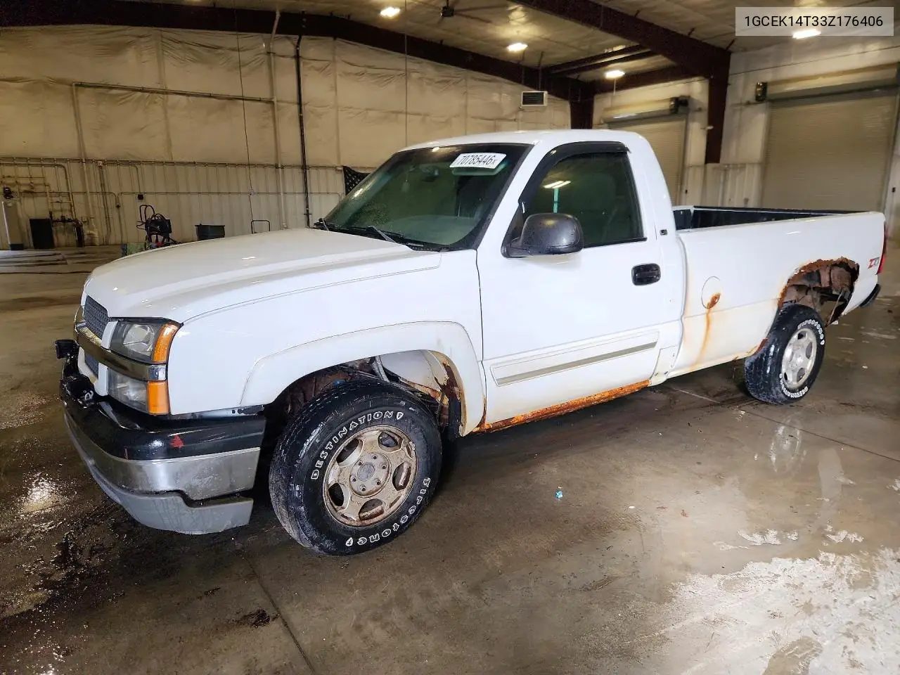 CHEVROLET SILVERADO 2003, VIN 1GCEK14T33Z176406
