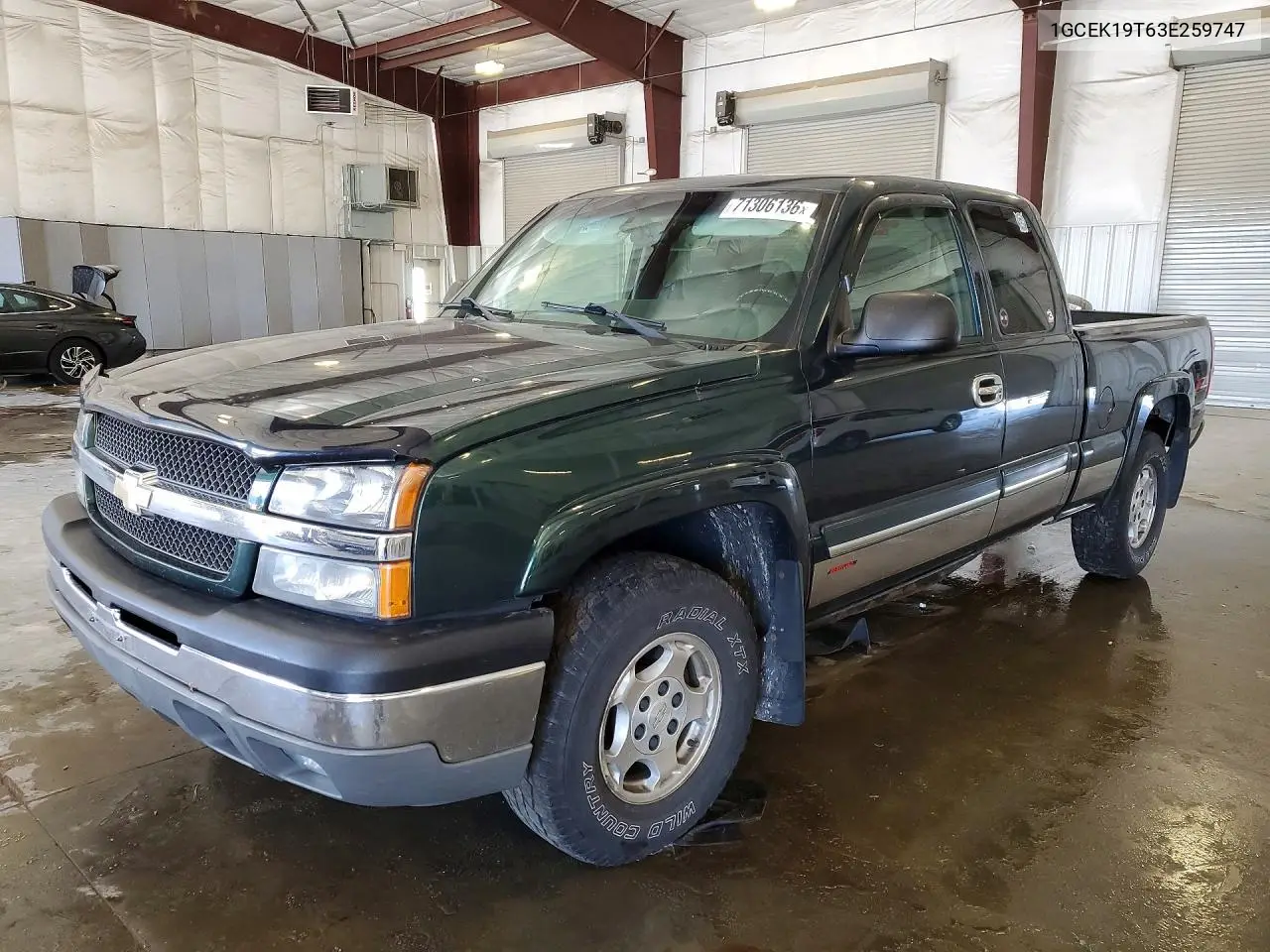 CHEVROLET SILVERADO 2003, VIN 1GCEK19T63E259747