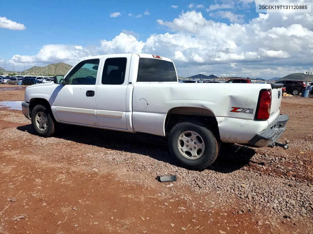 2003 CHEVROLET SILVERADO VIN 2GCEK19T131120885 — фото 2