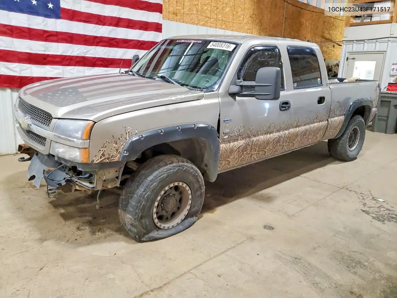 CHEVROLET SILVERADO 2004, VIN 1GCHC23U43F171517