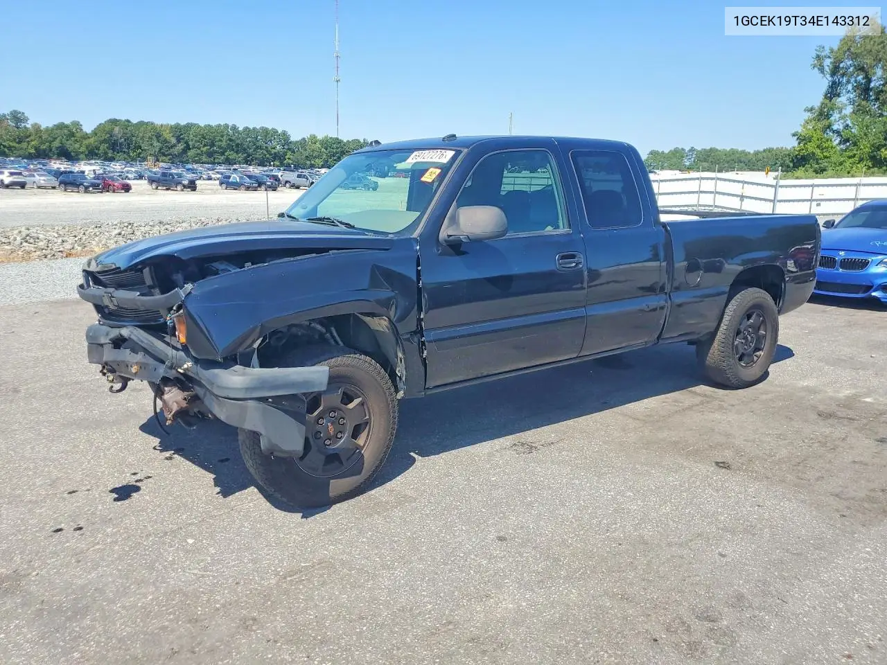 CHEVROLET SILVERADO 2004, VIN 1GCEK19T34E143312