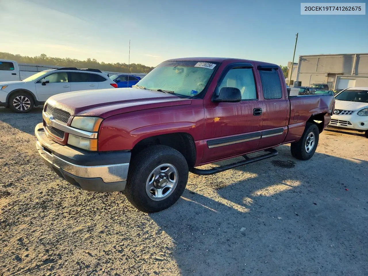 CHEVROLET SILVERADO 2004, VIN 2GCEK19T741262675