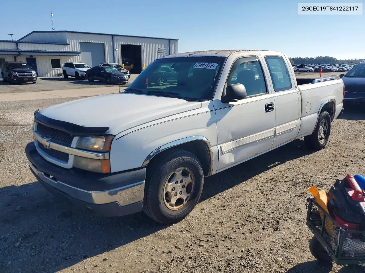 CHEVROLET SILVERADO 2004, VIN 2GCEC19T841222117