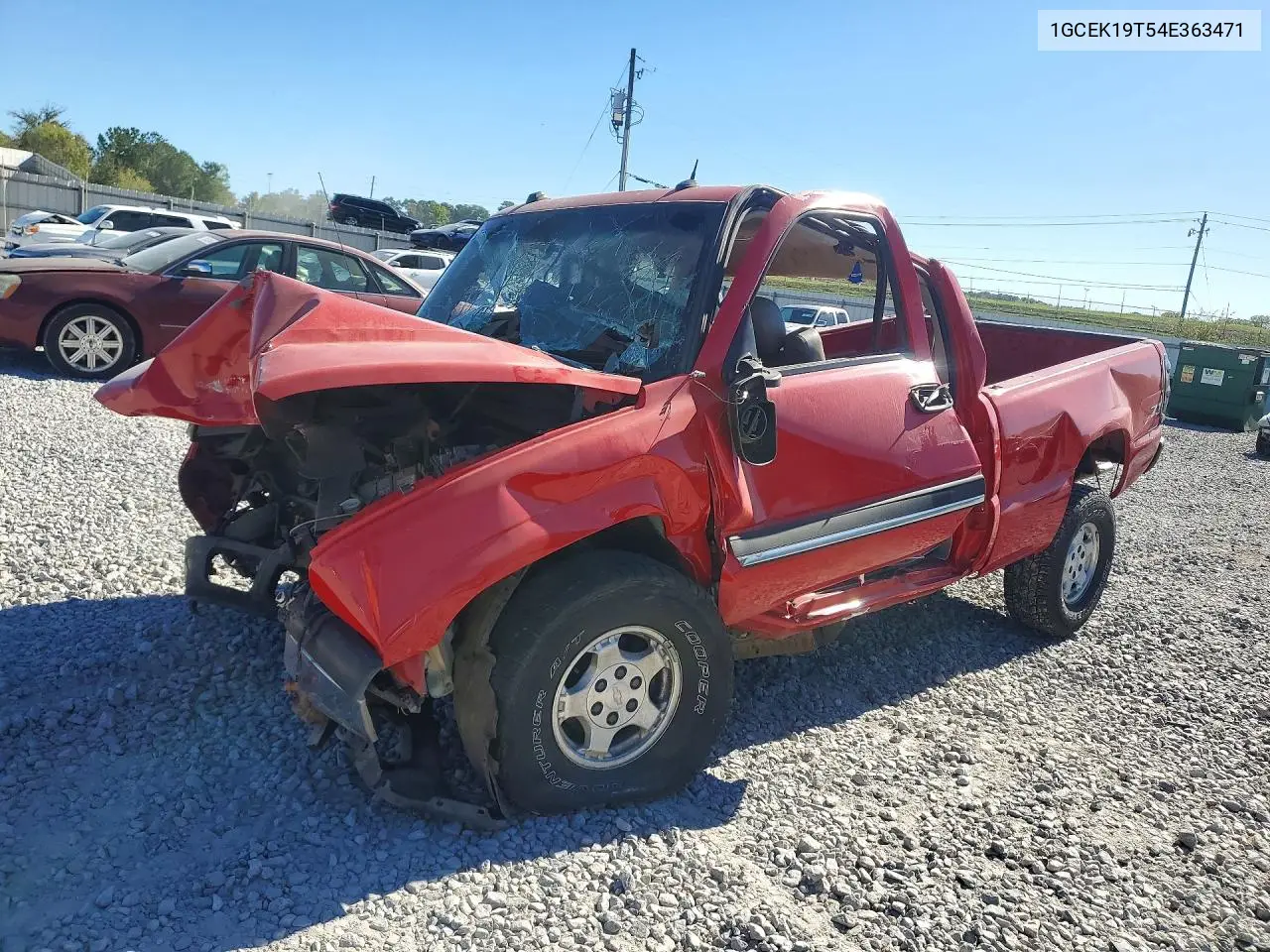 CHEVROLET SILVERADO 2004, VIN 1GCEK19T54E363471