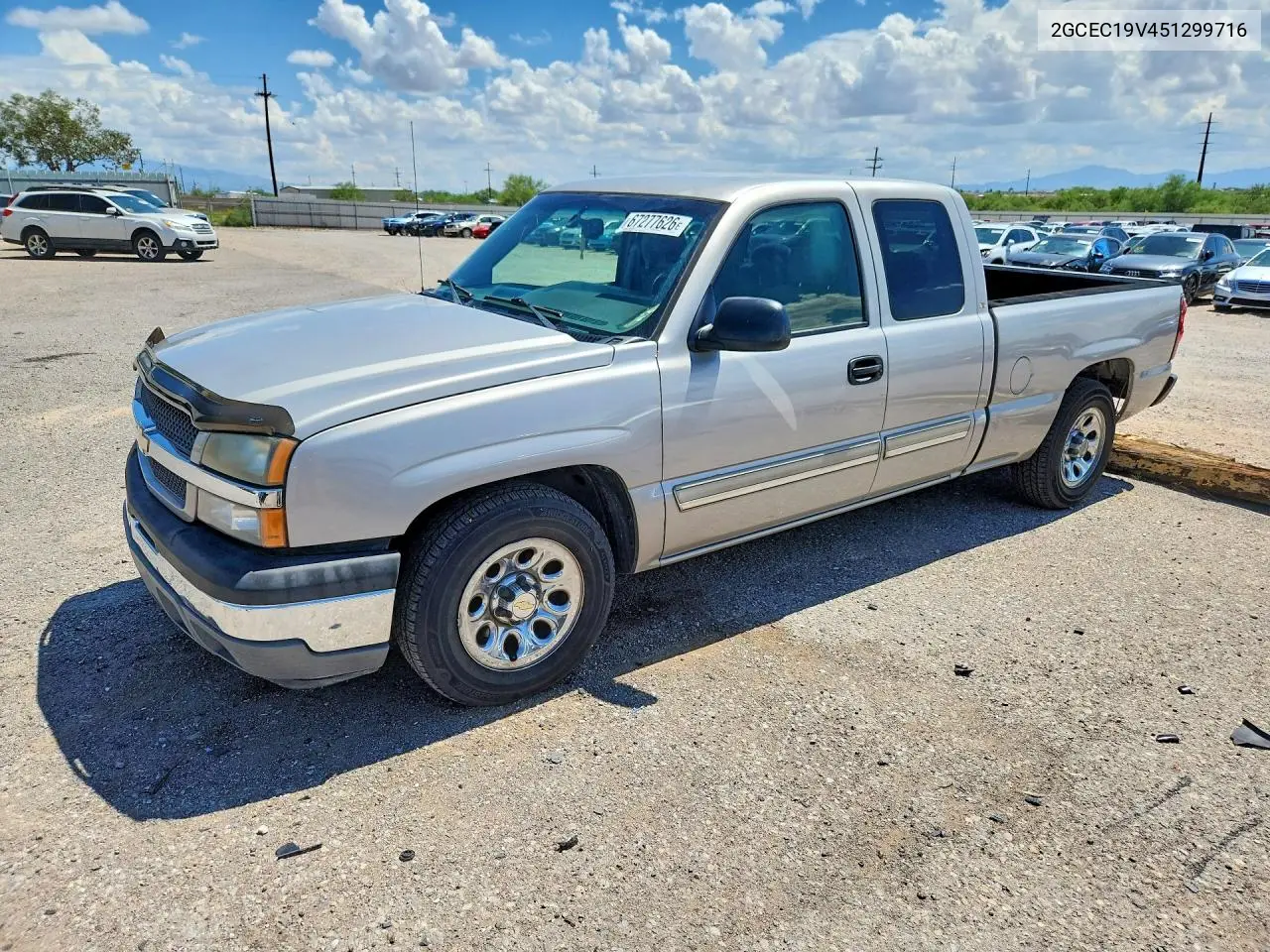 CHEVROLET SILVERADO 2005, VIN 2GCEC19V451299716