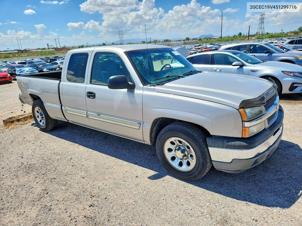 2005 CHEVROLET SILVERADO VIN 2GCEC19V451299716 — фото 4