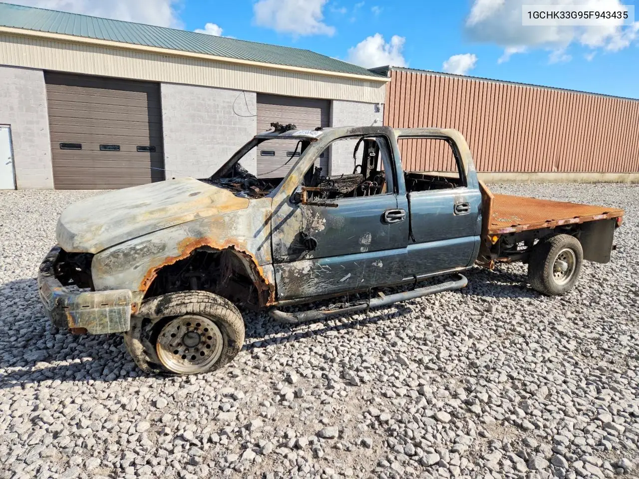 CHEVROLET SILVERADO 2005, VIN 1GCHK33G95F943435