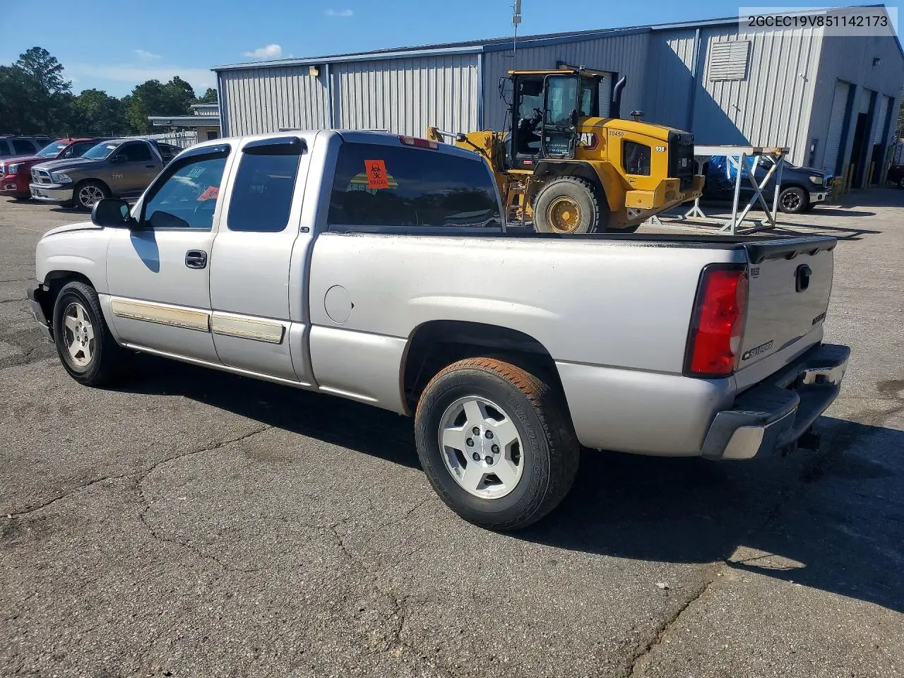 2005 CHEVROLET SILVERADO VIN 2GCEC19V851142173 — фото 2