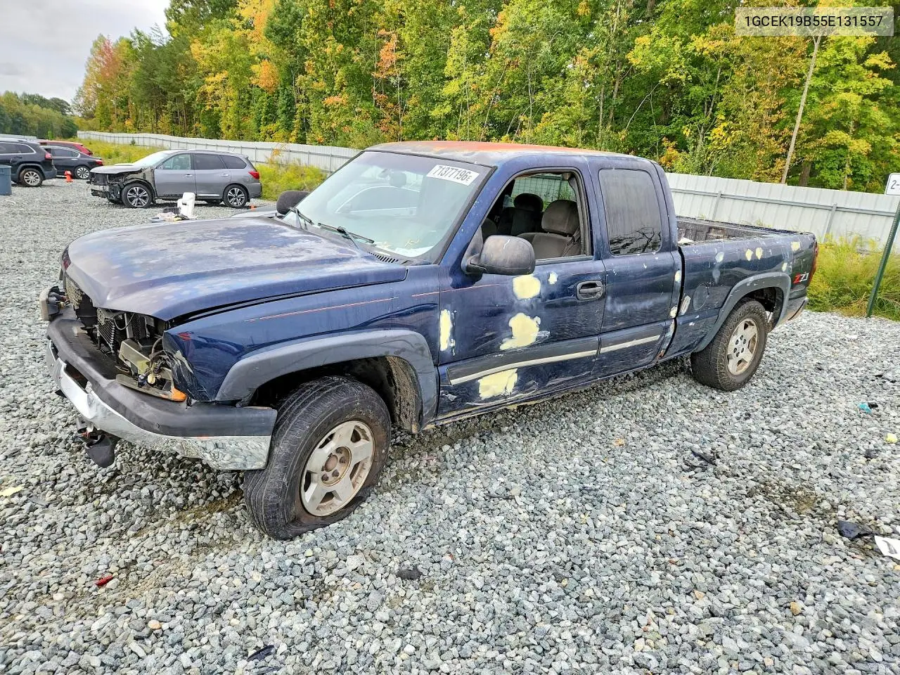 CHEVROLET SILVERADO 2005, VIN 1GCEK19B55E131557