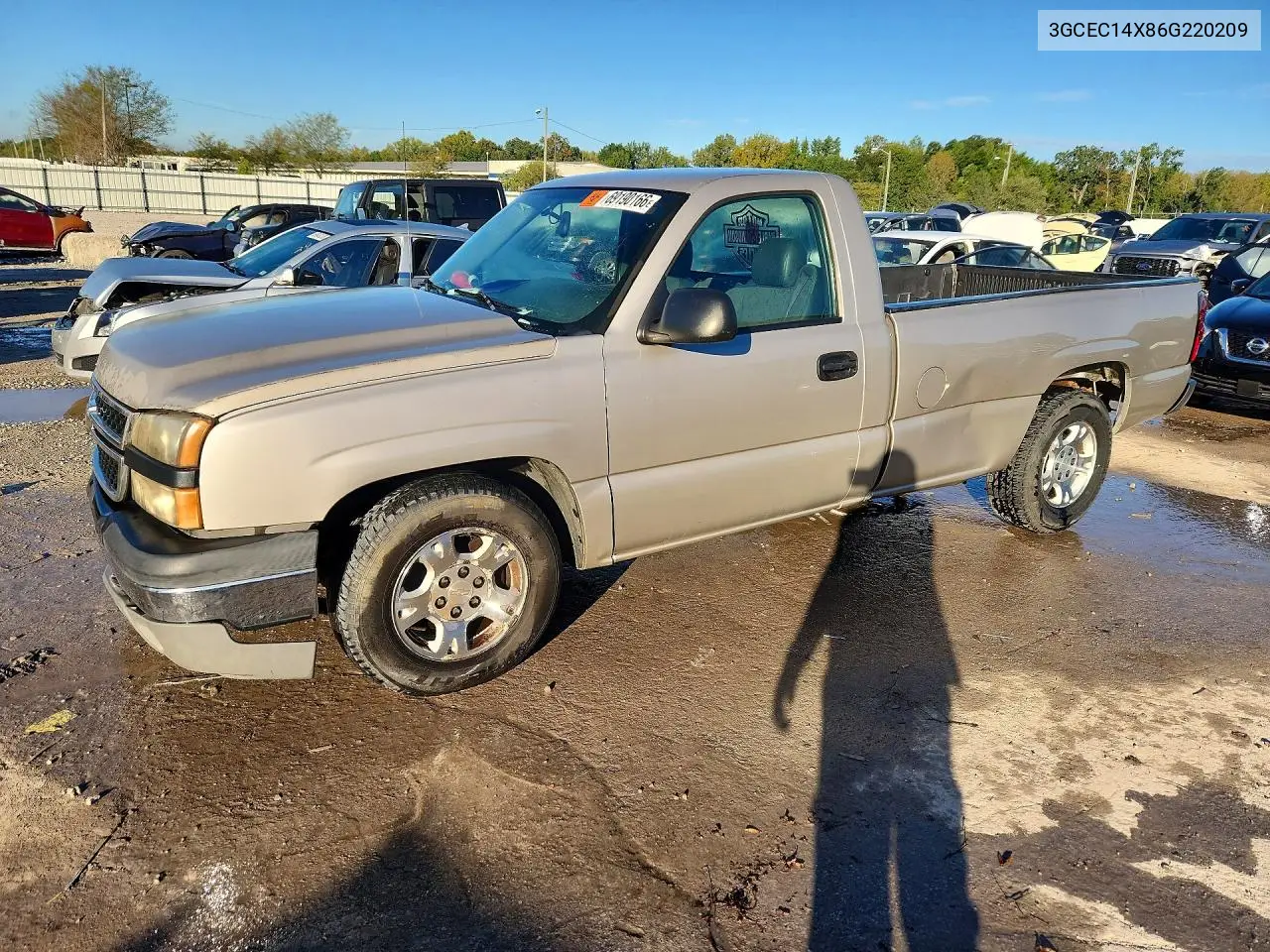 CHEVROLET SILVERADO 2006, VIN 3GCEC14X86G220209