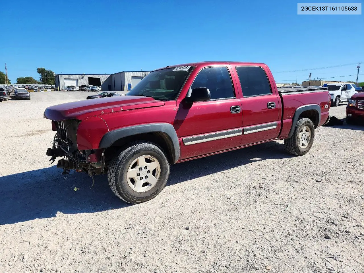 CHEVROLET SILVERADO 2006, VIN 2GCEK13T161105638