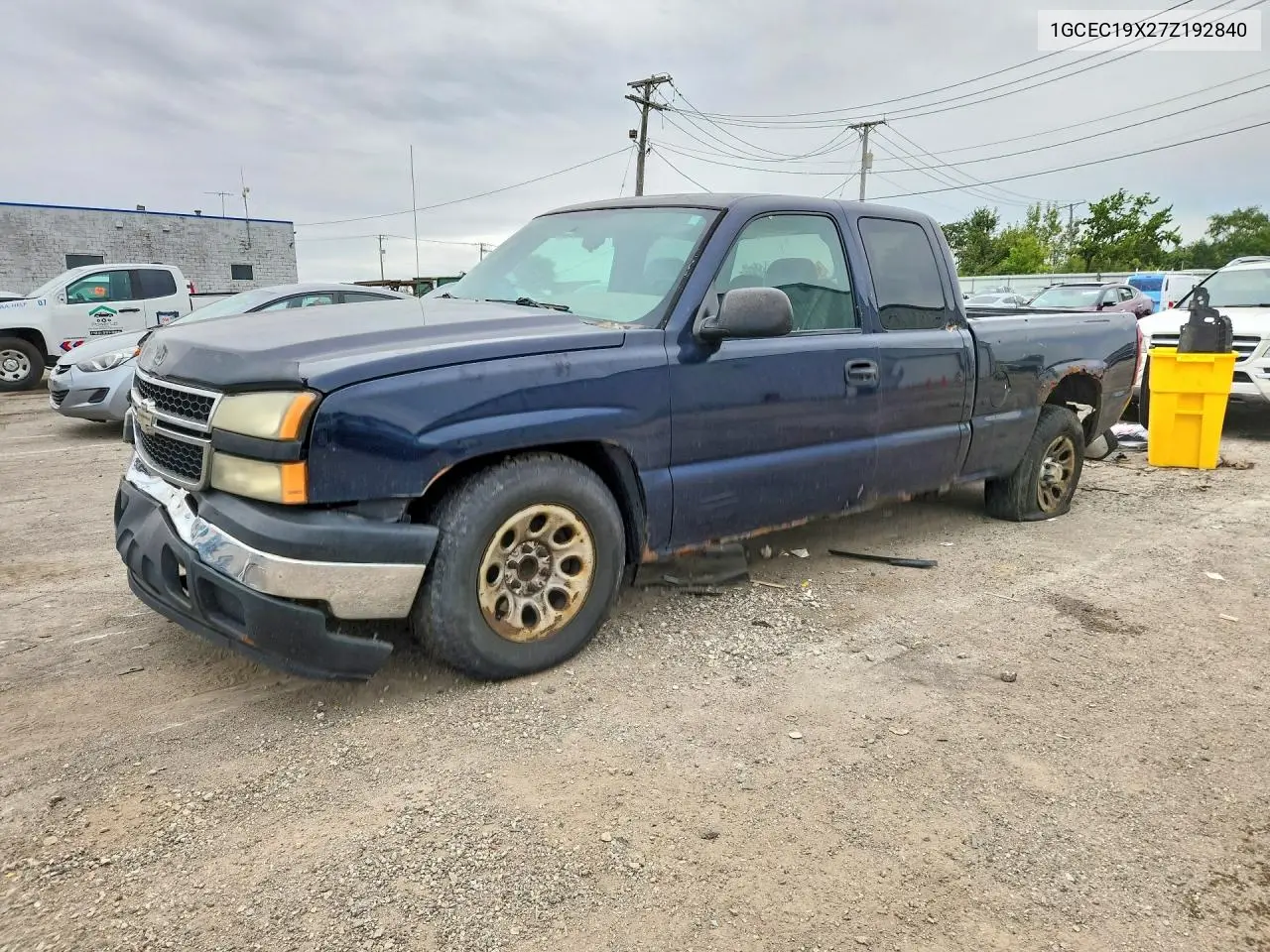 CHEVROLET SILVERADO 2007, VIN 1GCEC19X27Z192840