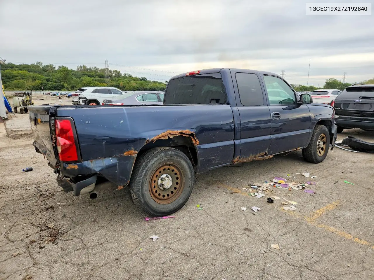 2007 CHEVROLET SILVERADO VIN 1GCEC19X27Z192840 — фото 3